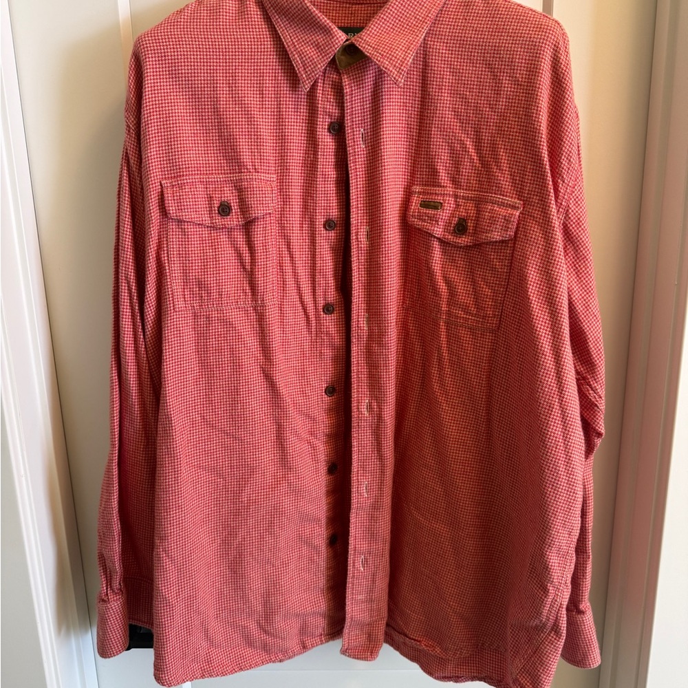 Orvis Red and Black Checkered Casual Shirt